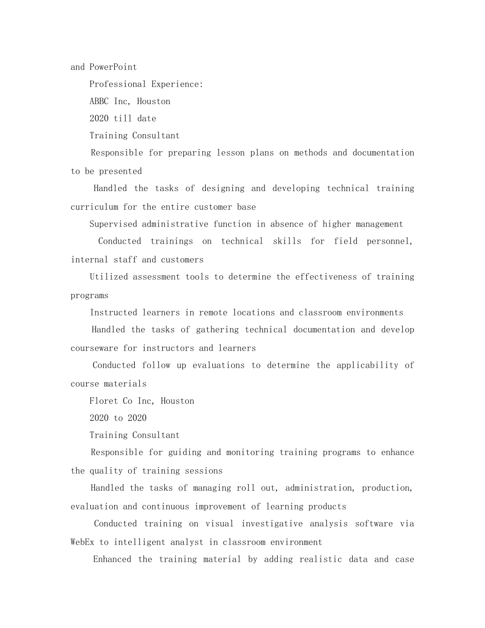 英文求职简历免费模板范文 _第2页