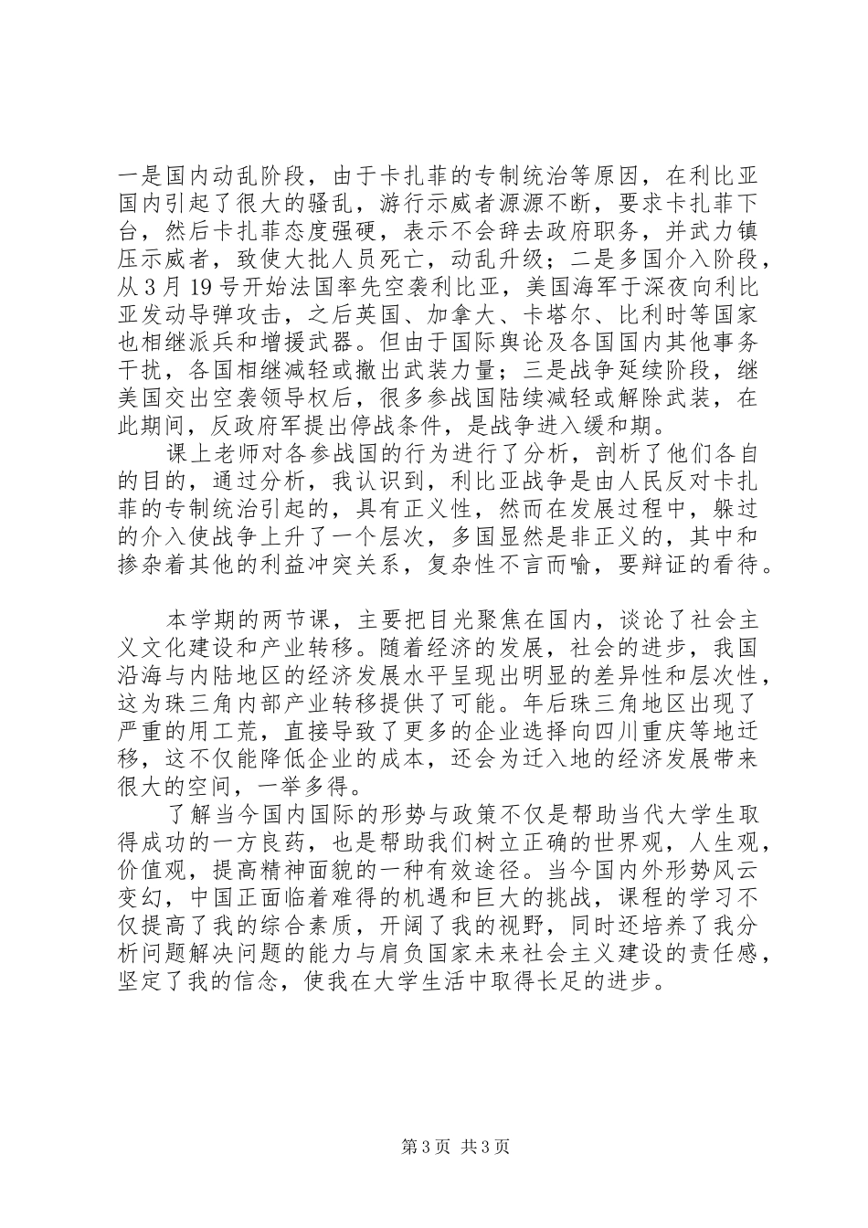 形势与政策学习总结 _第3页