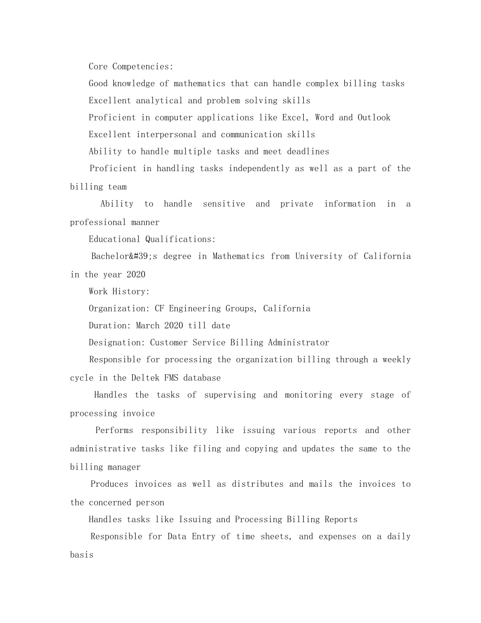 英文求职简历模板范文精选 _第3页