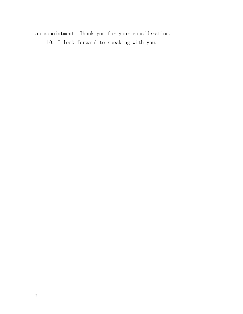 英文求职信的结尾 _第2页