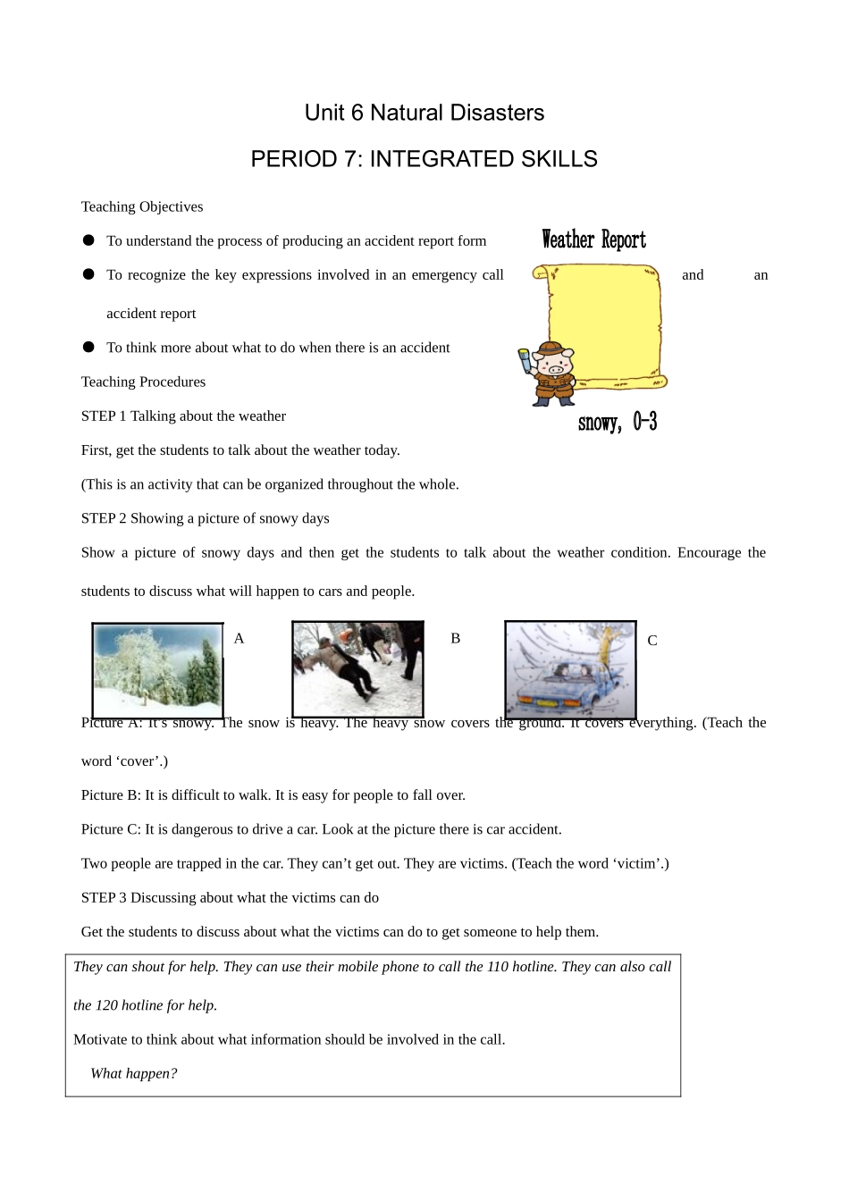 牛津版八年级英语Unit 6 Natural Disasters(7)INTEGRATED SKILLS_第1页