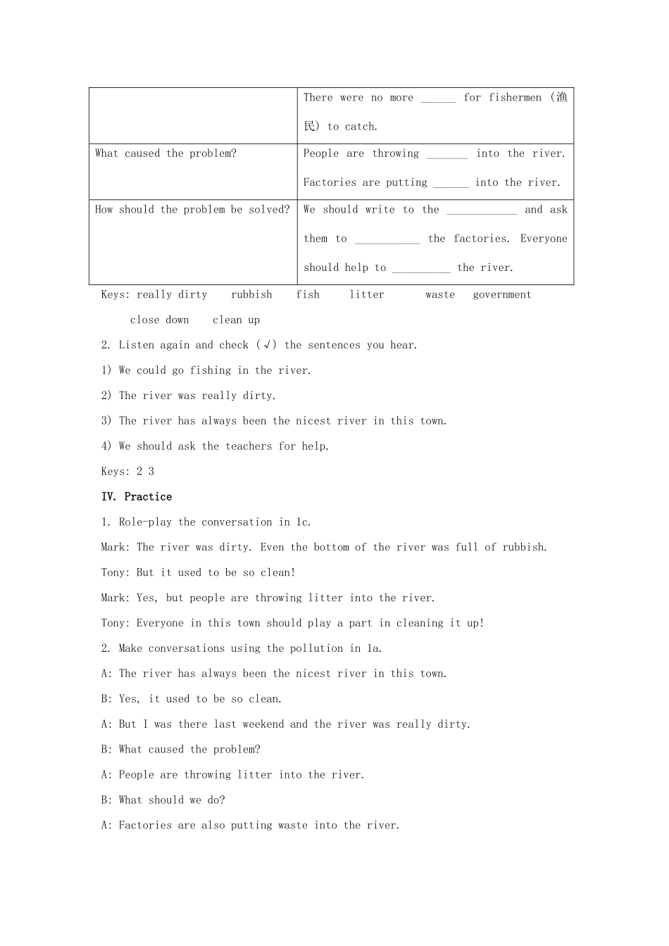 秋九年级英语全册 Unit 8《We’re trying to save he earth》（Section A 1a-2d）教案 （新版）鲁教版五四制-鲁教版五四制初中九年级全册英语教案_第2页