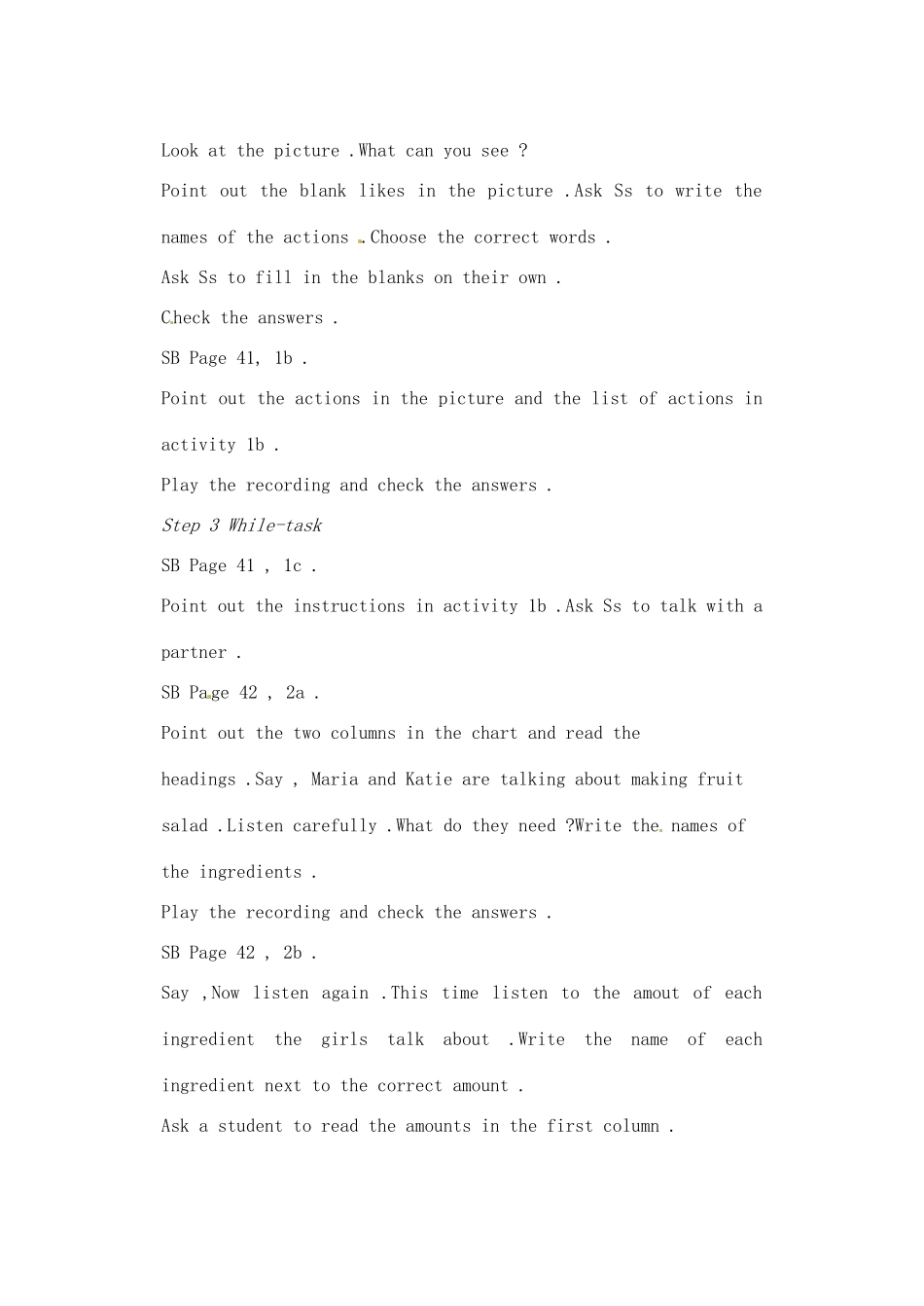 辽宁省丹东七中八年级英语上册《Unit7》教案 人教新目标版_第2页