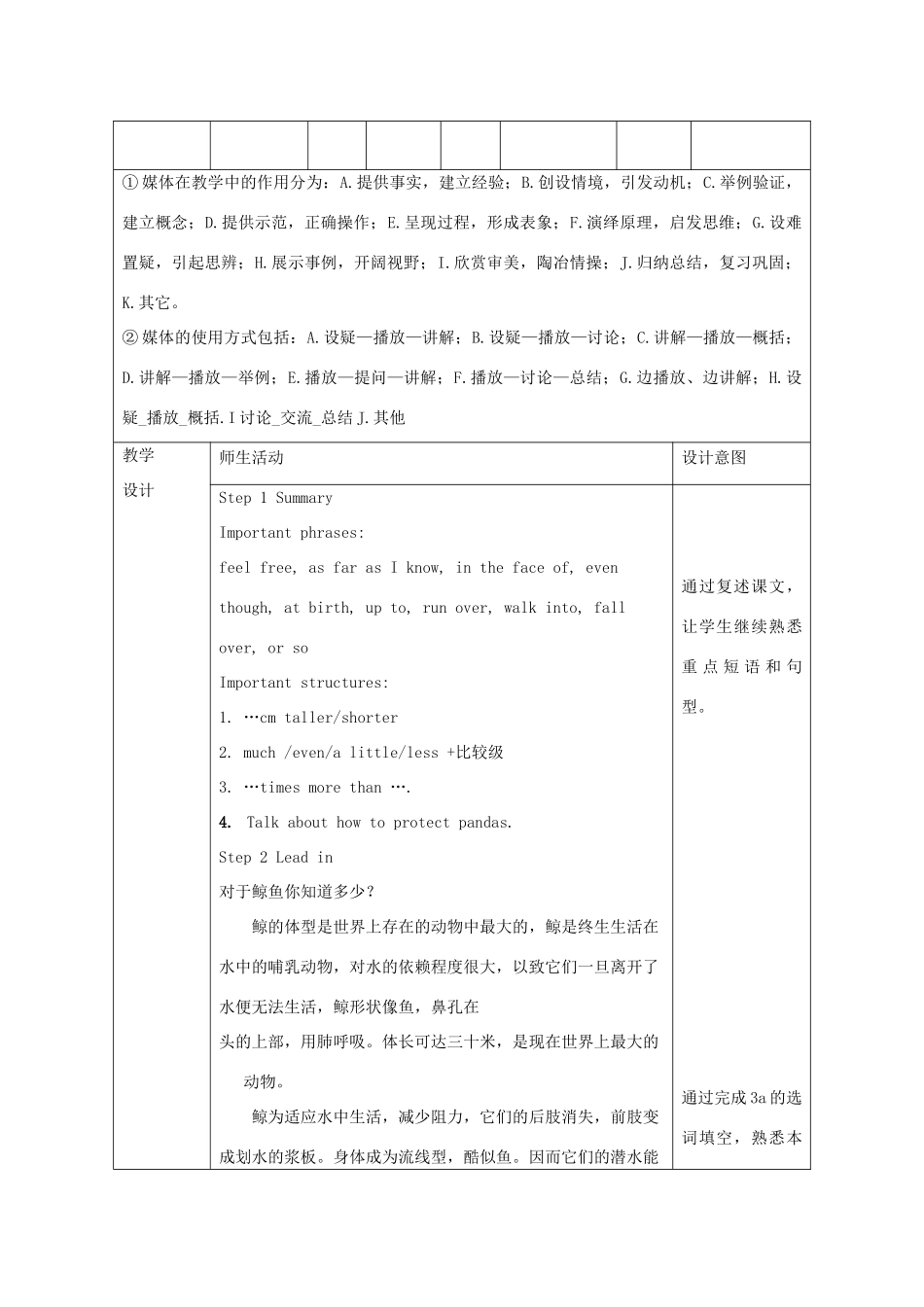 陕西省安康市石泉县池河镇八年级英语下册 Unit 7 What’s the highest mountain in the world（第7课时）Section B（3a-self check）教案 （新版）人教新目标版-（新版）人教新目标版初中八年级下册英语教案_第2页