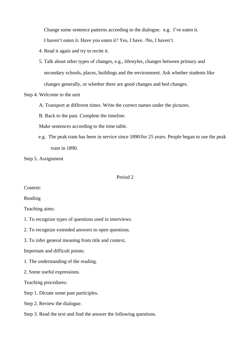 牛津版八年级英语Unit 1 Past and Present_第2页