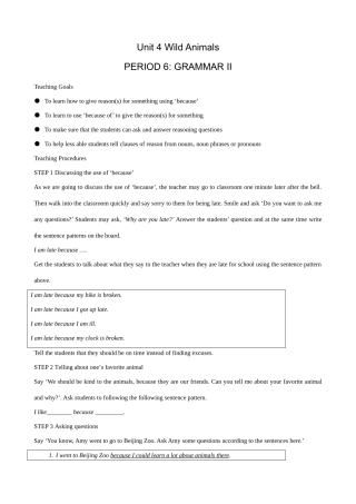 牛津版八年级英语Unit 4 Wild Animals(6)GRAMMAR II