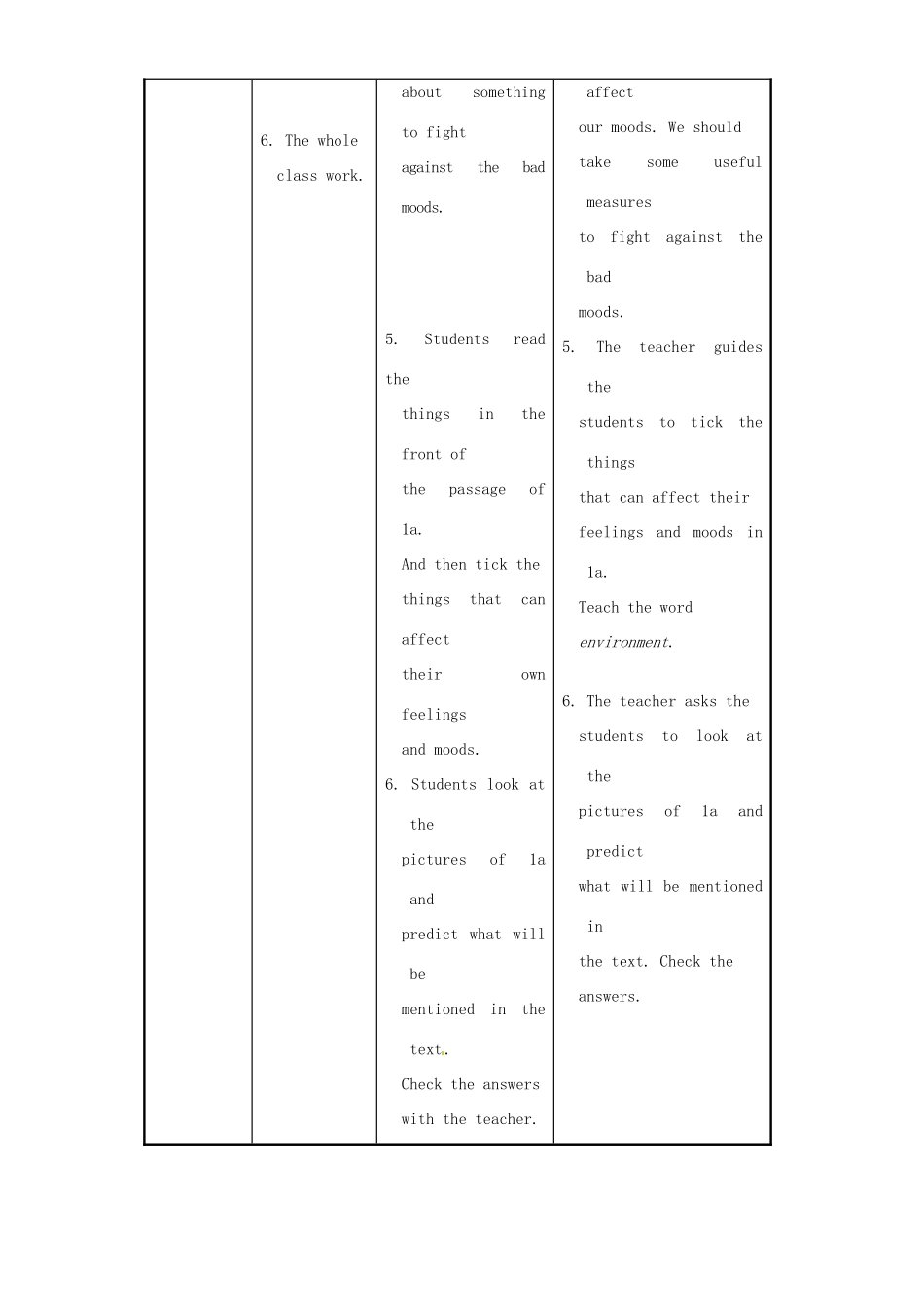 重庆市梁平实验中学八年级英语下册 Unit 5 Feeling excited Topic3 Many things can affect our feelings SectionC教案 （新版）仁爱版_第3页