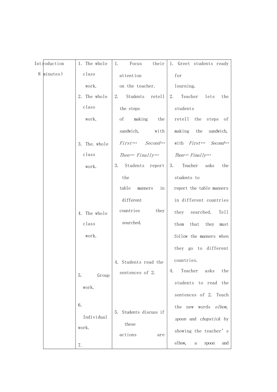 重庆市梁平实验中学八年级英语下册 Unit 7 Food festival Topic2 I’m not sure whether I can cook it well SectionC教案 （新版）仁爱版_第3页
