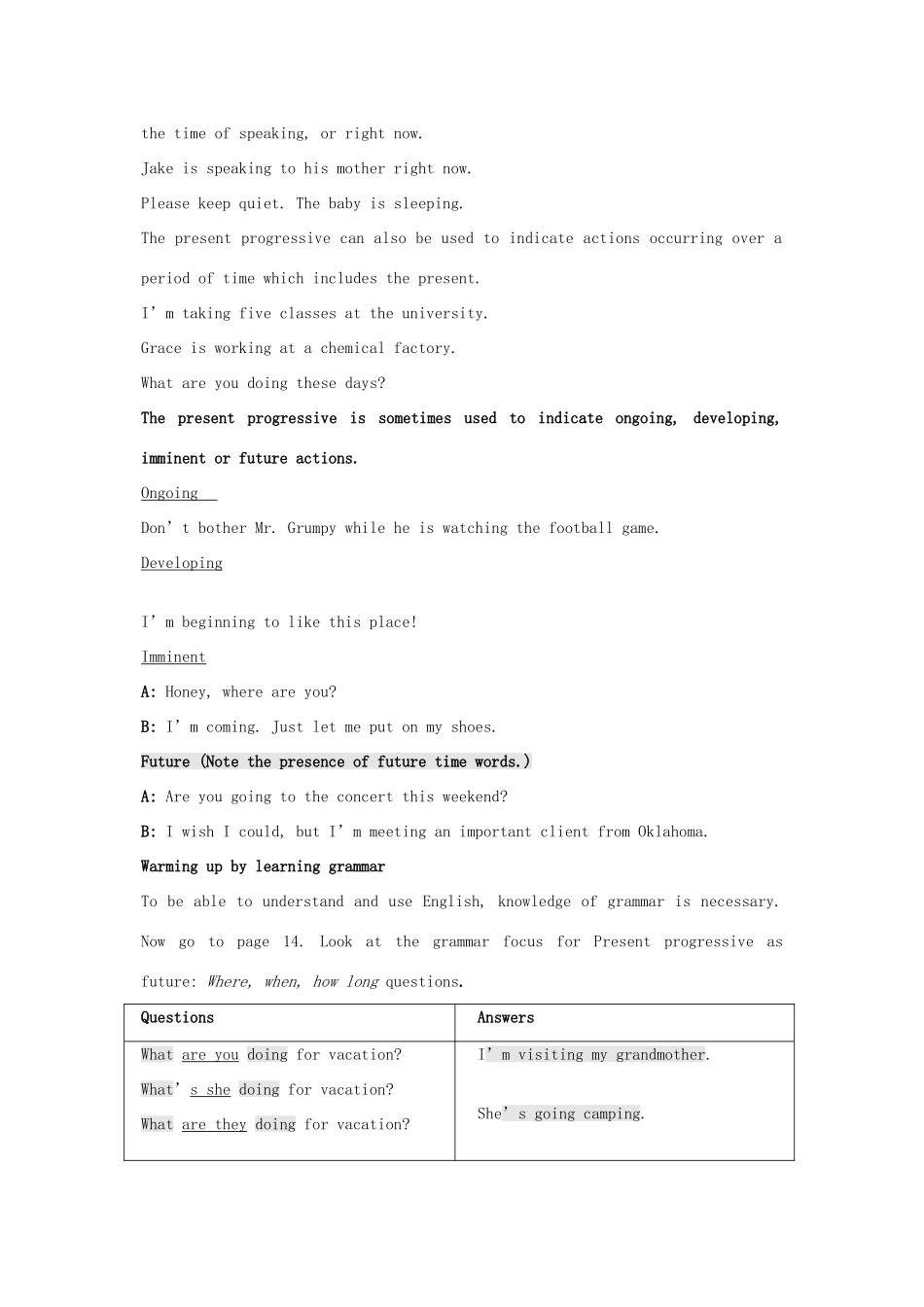 浙江省泰顺县罗阳二中八年级英语上册《unit3 What are you doing》教学设计 人教新目标版_第2页