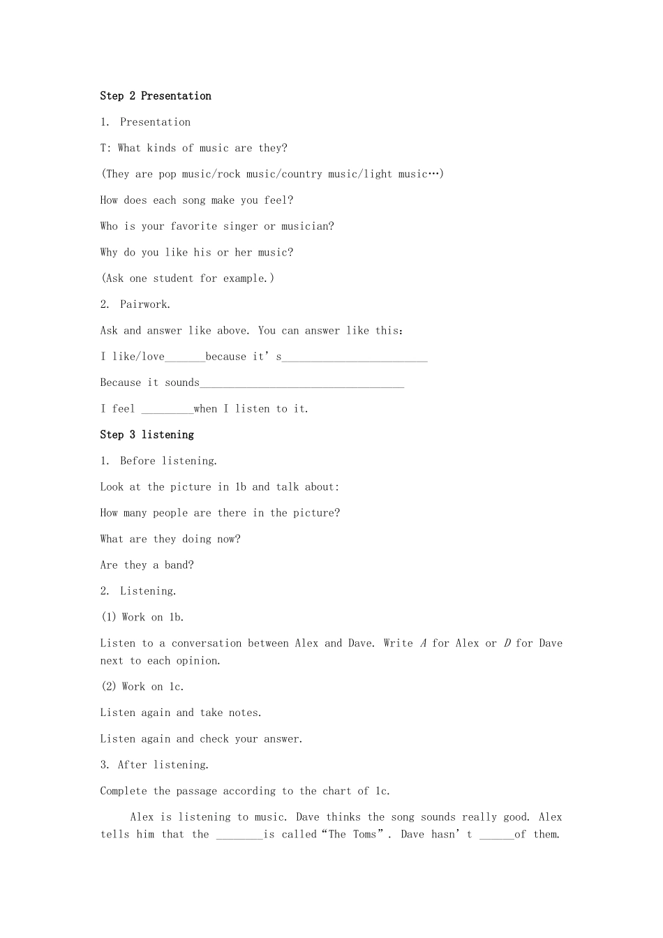 金识源秋八年级英语上册 Unit 6 Have you read Treasure Island yet（第4课时）教案 鲁教版五四制-鲁教版五四制初中八年级上册英语教案_第2页