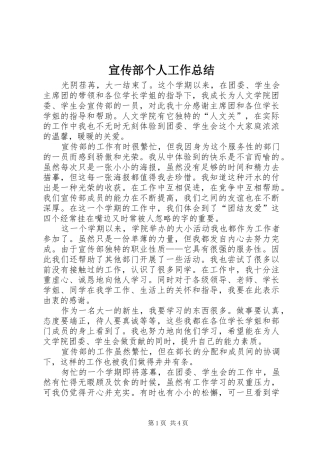 宣传部个人工作总结 (25)