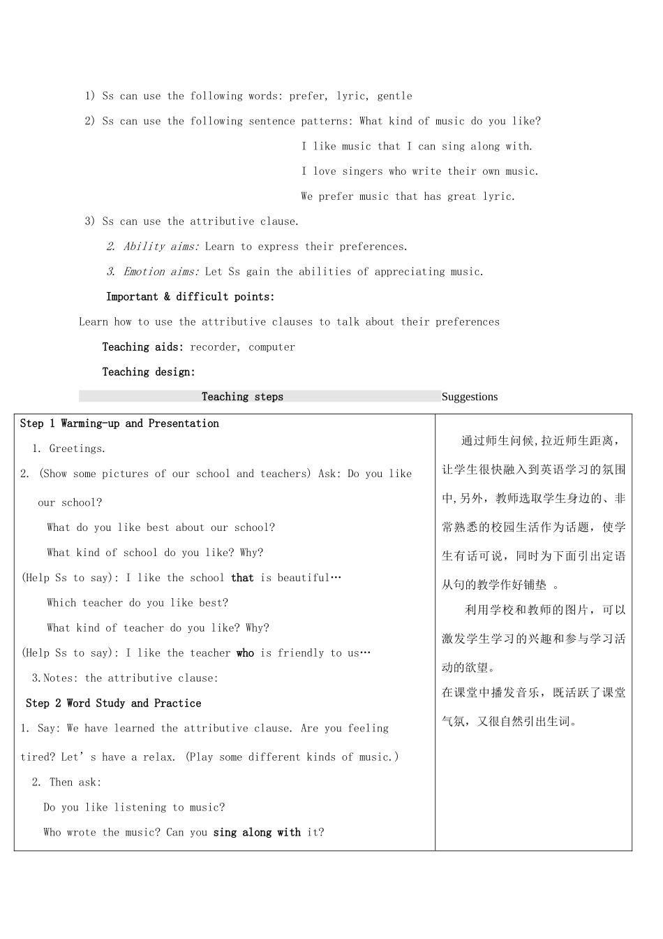 秋九年级英语全册 Unit 6 I like music that I can dance to教案2 人教新目标版-人教新目标版初中九年级全册英语教案_第2页