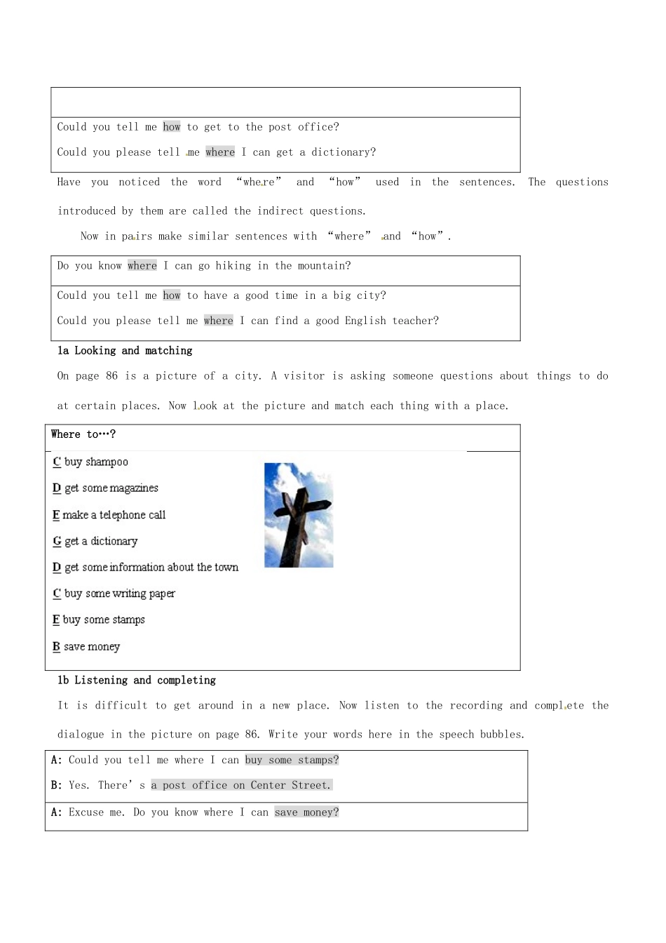 辽宁省辽阳市第九中学九年级英语全册 Unit 3 Could you please tell me where the restrooms are？Period 1教案 （新版）人教新目标版_第2页