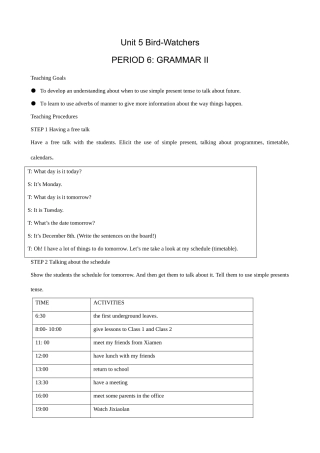牛津版八年级英语Unit 5 Bird-Watchers(6)GRAMMAR II
