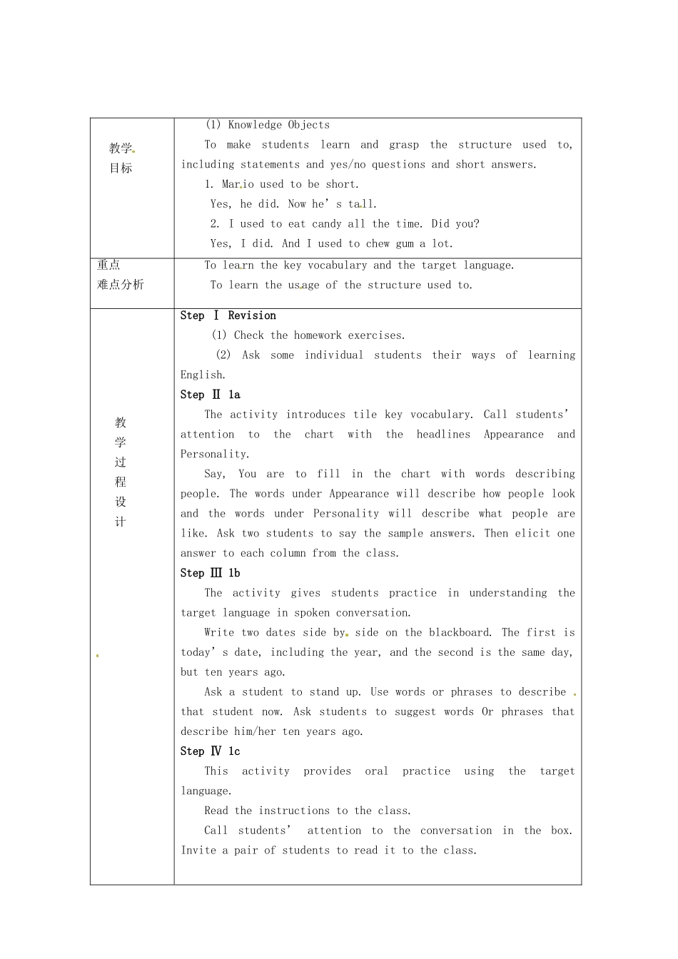 浙江省绍兴县杨汛桥镇中学九年级英语《Unit1》教案（3） 人教新目标版_第2页