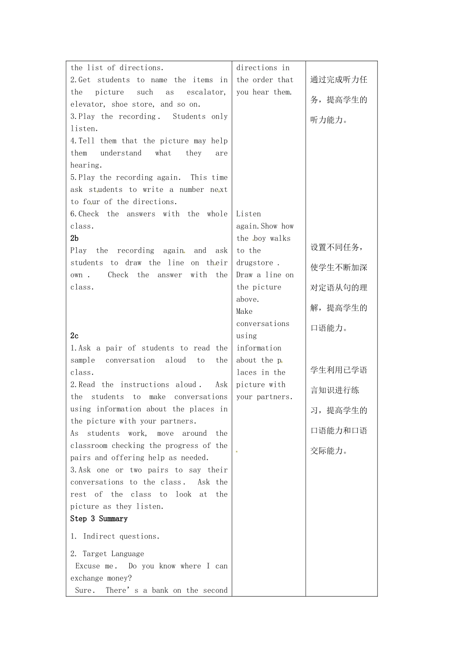 陕西省神木县大保当中学九年级英语 unit 11 Could you please tell me where the restrooms are period 2教案 人教新目标版_第2页