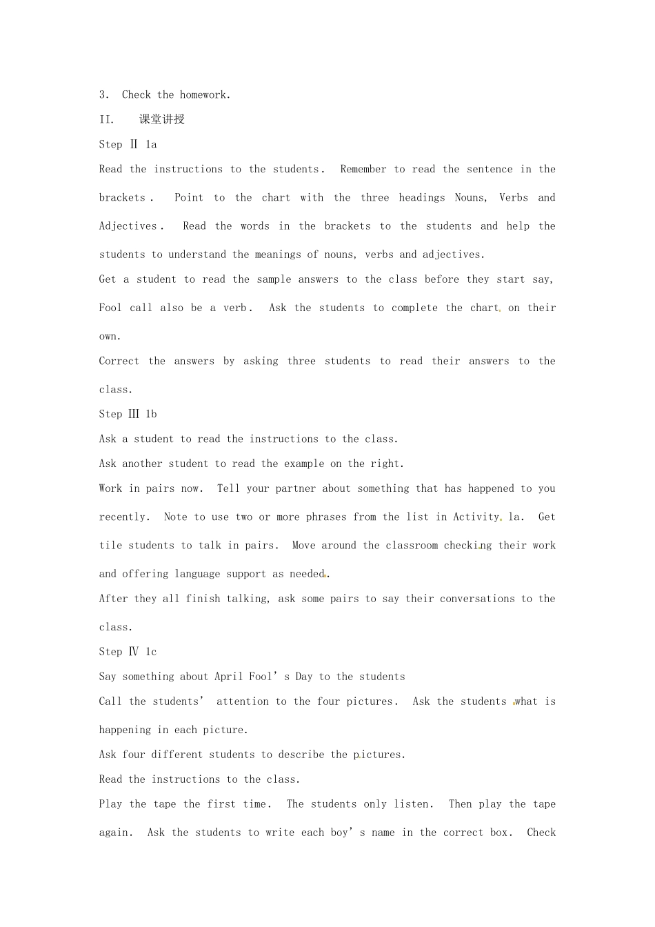 秋九年级英语全册 Unit 7《Life is full of the unexpected》（Section B 1a-1e）教案 （新版）鲁教版五四制-鲁教版五四制初中九年级全册英语教案_第2页