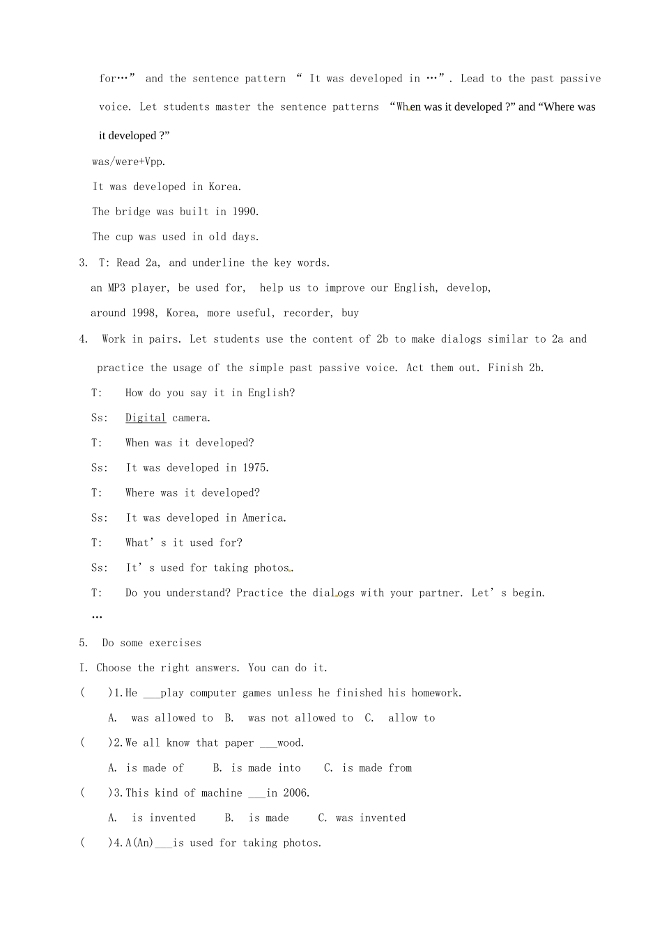 福建省闽清县九年级英语上册《Unit 4 Topic 2 Section A》教案 仁爱版_第3页