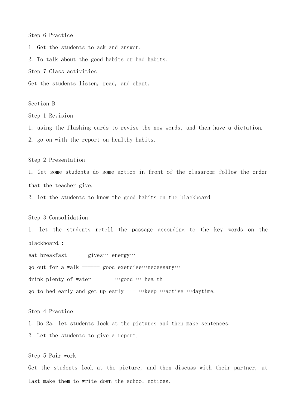 湘教版八年级英语Unit 2 Keeping healthy(2)_第3页