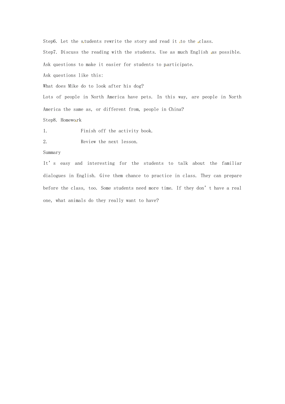 河北省工程大学附属中学八年级英语下册《lesson18》教案 冀教版_第2页