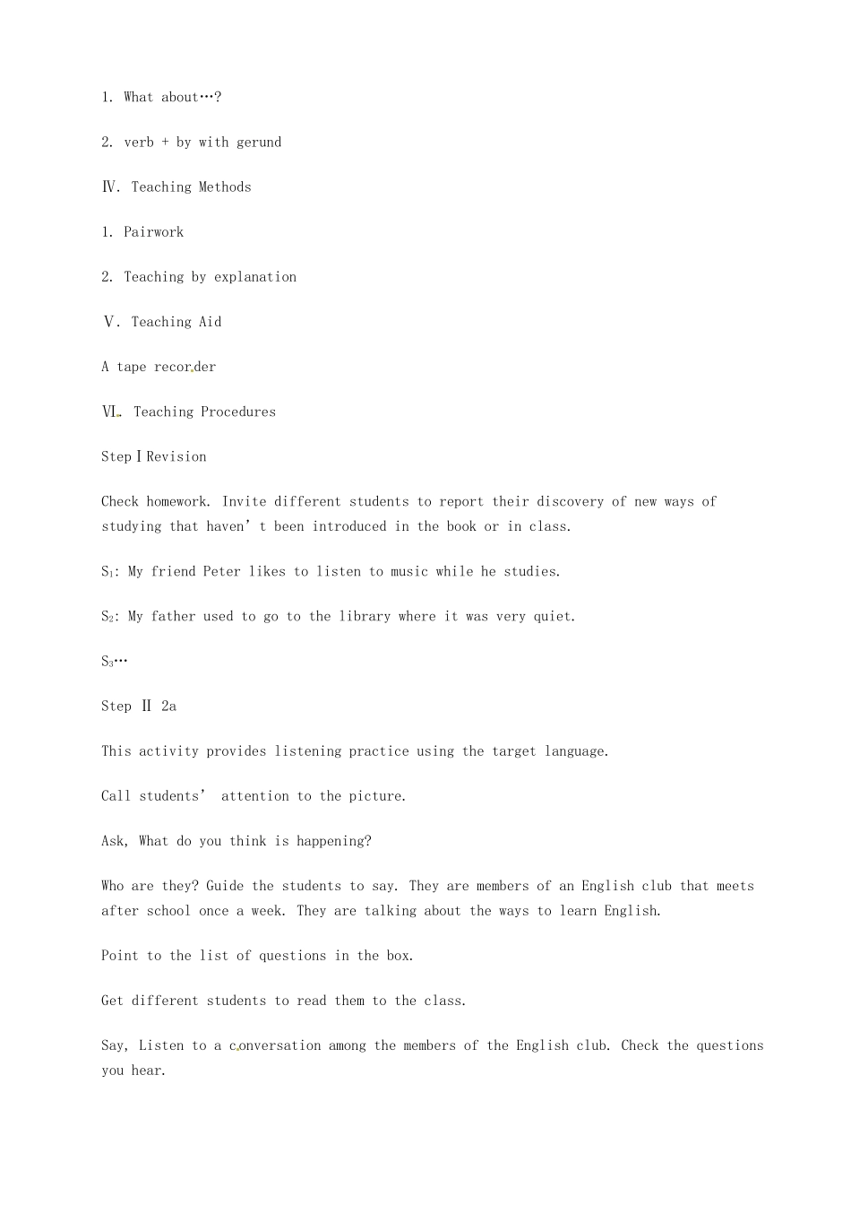 黑龙江虎林八五零农场学校九年级英语下册 unit 1 How do you study for a test_ period 2教案 人教新目标版_第2页