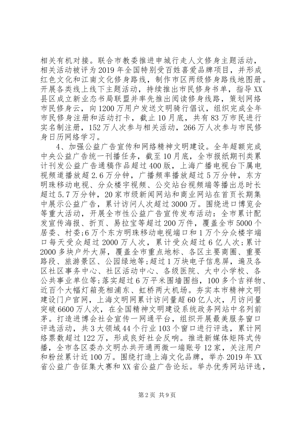 市文明办XX年工作总结 _第2页