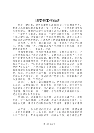 团支书工作总结 (20)