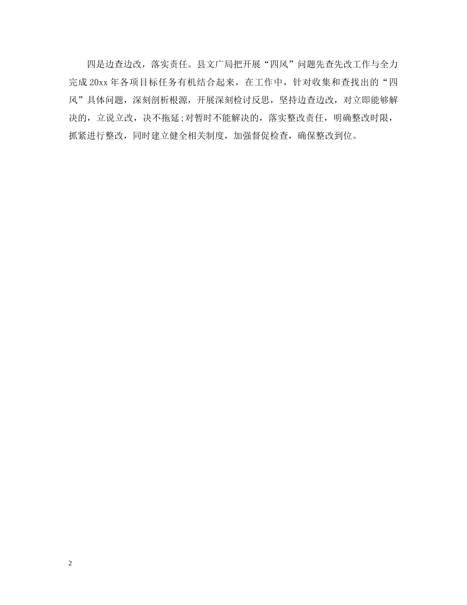 文广局作风整改工作报告模板 _第2页