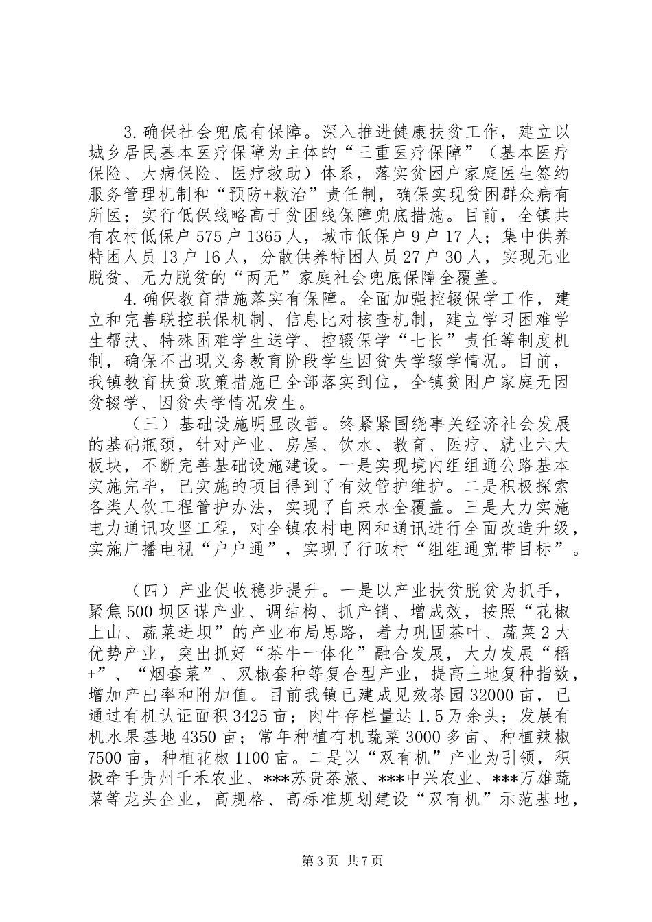 乡镇脱贫攻坚工作总结 _第3页