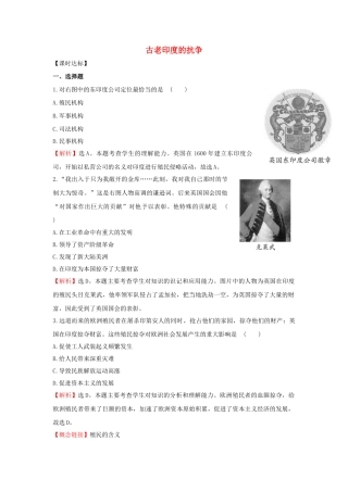 九年级历史上册 2.9 古老印度的抗争达标检测 北师大版-北师大版初中九年级上册历史学案