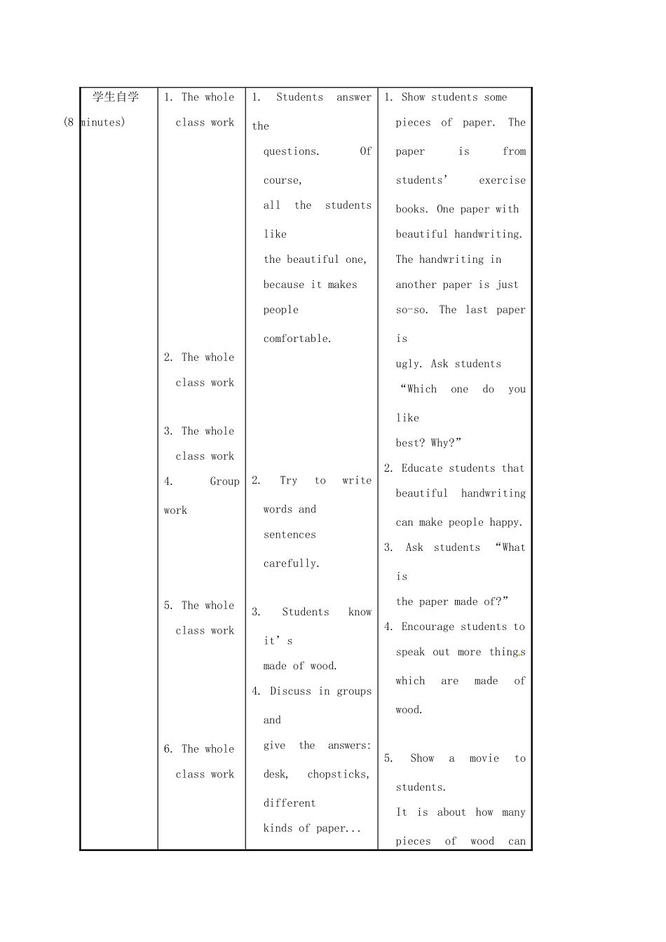 河北省沙河市八年级英语上册 Unit 4 Our World Topic 1 What's the strongest animal on the farm Section C教案 （新版）仁爱版-（新版）仁爱版初中八年级上册英语教案_第3页