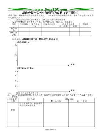 减数分裂第三课时