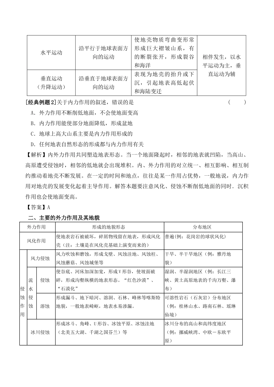 高三地理复习指导学案——地表形态的塑造_第3页