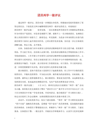 团员两学一做评议 