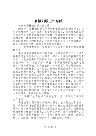 乡镇妇联工作总结 (22)