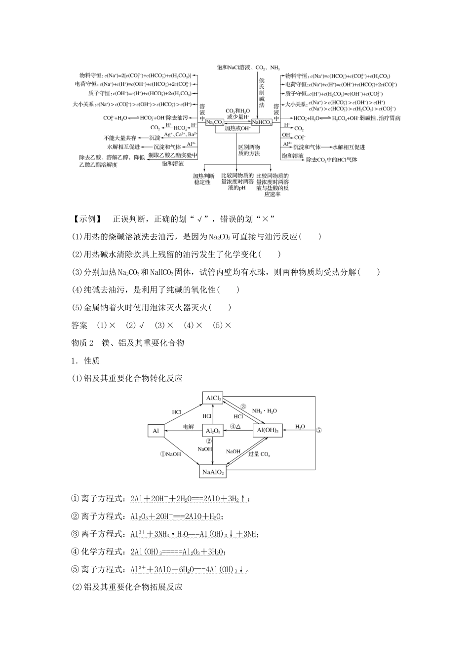 高考化学二轮复习 专题 重要无机物的知识发散学案-人教版高三全册化学学案_第3页