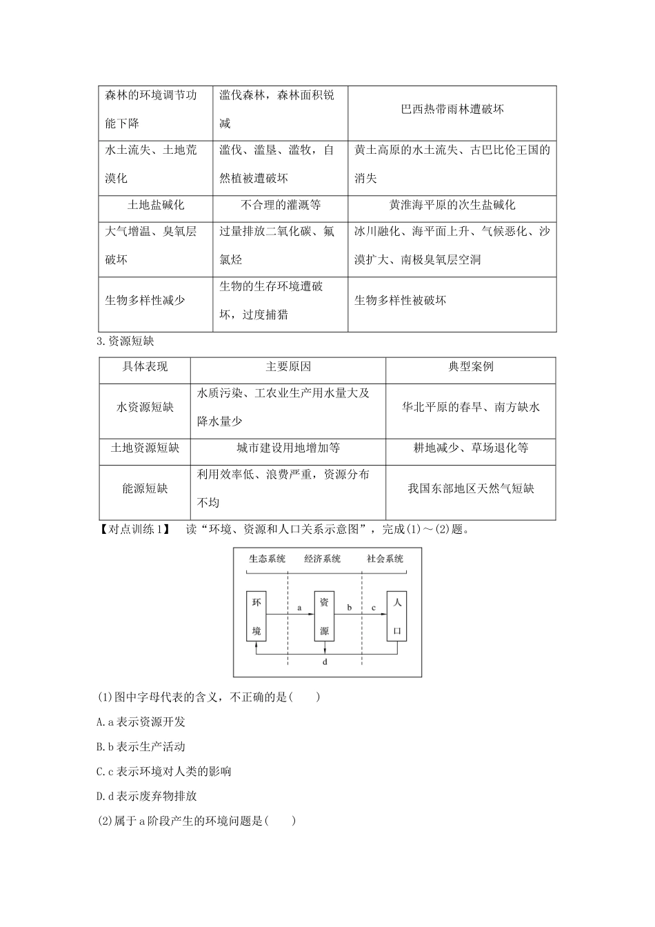 高中地理 第六章 人类与地理环境的协调发展章末整合提升学案 新人教版必修2-新人教版高一必修2地理学案_第2页