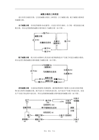 减数分裂的三种类型
