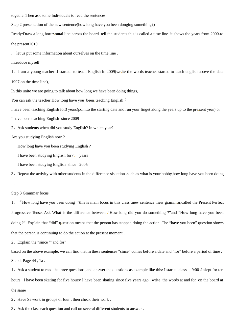 湖南省宁乡县三仙坳初级中学八年级英语下册《Unit 6 How long have you been collecting shells？Section A （1a –2c）》教案 人教新目标版_第2页