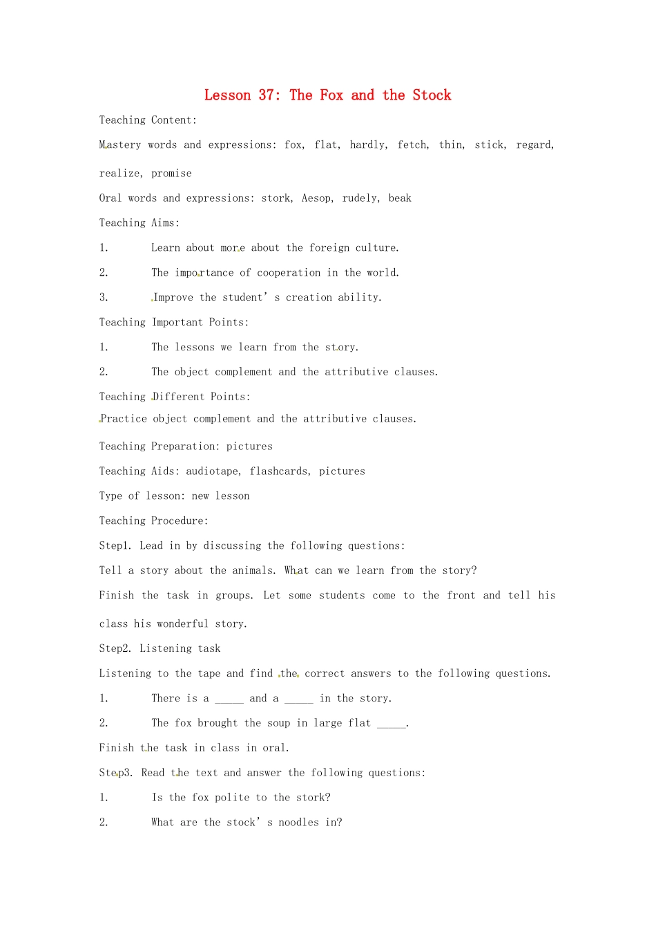 英语：Unit 5 Culture Shapes Us Lesson 5英文教案（冀教版九年级下）_第1页