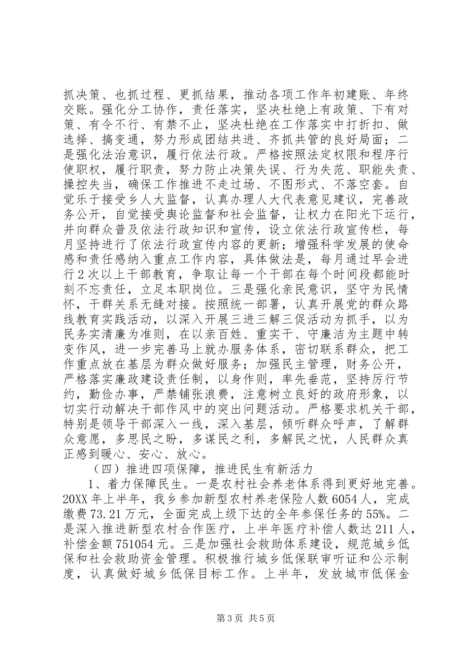 乡202X年度上半年工作总结报告_第3页