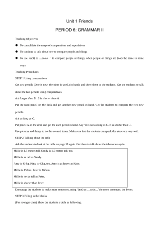 牛津版八年级英语Unit 1 Friends(6)GRAMMAR II