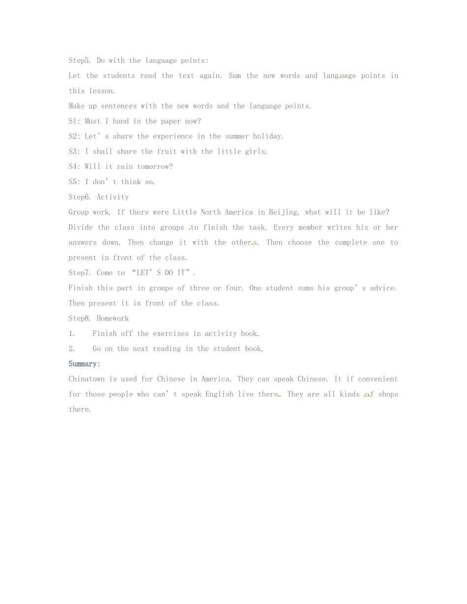 河北省工程大学附属中学九年级英语 Lesson 35 Keeping Culture Alive教案_第2页