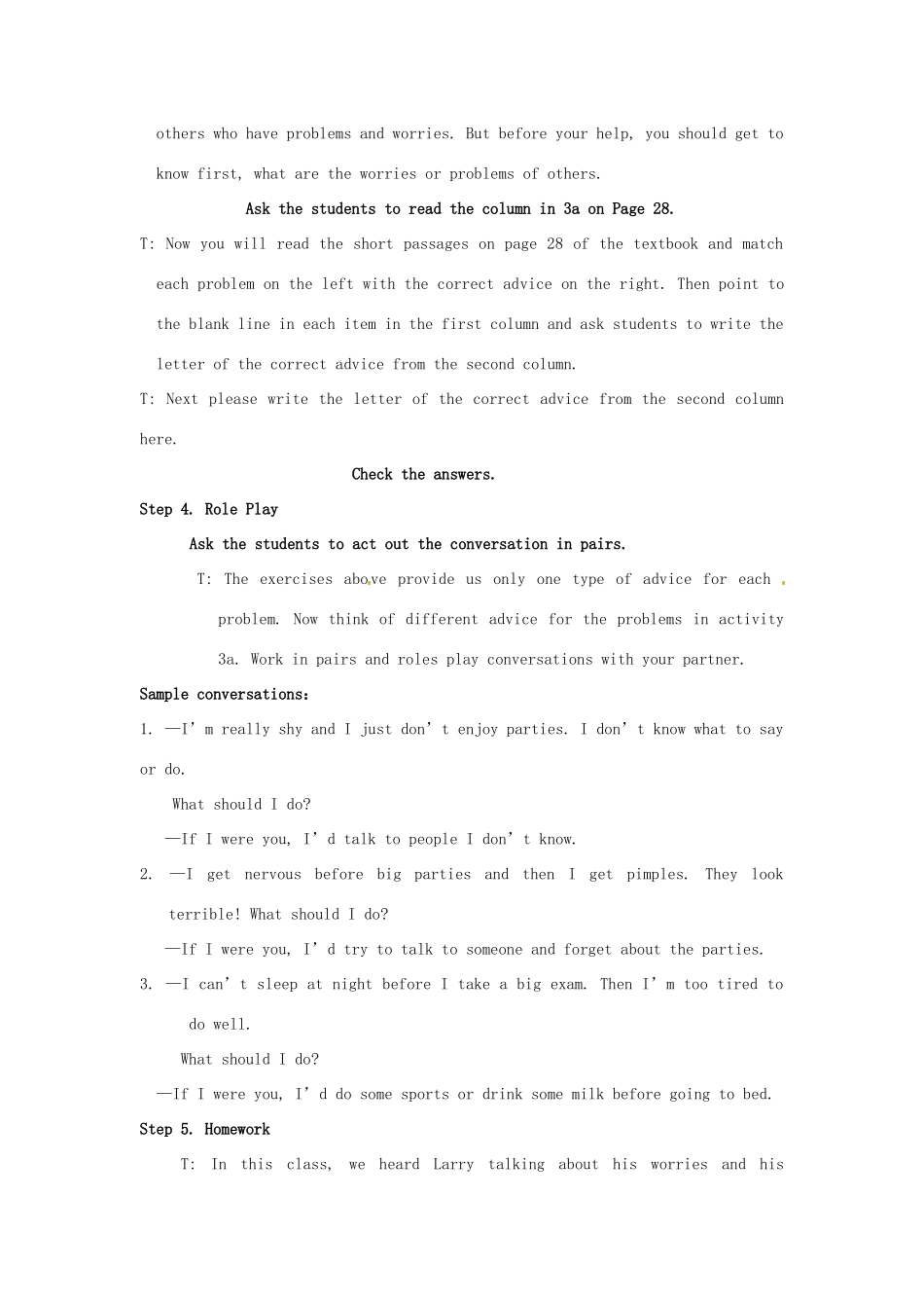 黑龙江省铁力市第五中学九年级英语全册 Unit 4 What would you do Period 2教案 人教新目标版_第3页