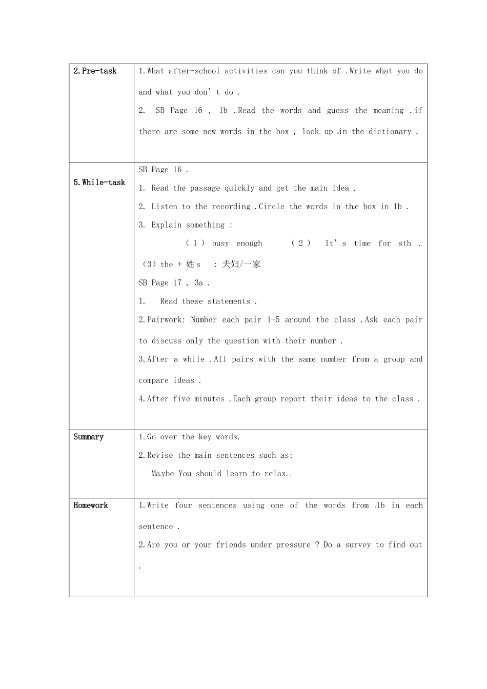 海南省万宁市思源实验学校八年级英语下册 Unit 2 What should I do（第五课时）教案 人教新目标版_第2页