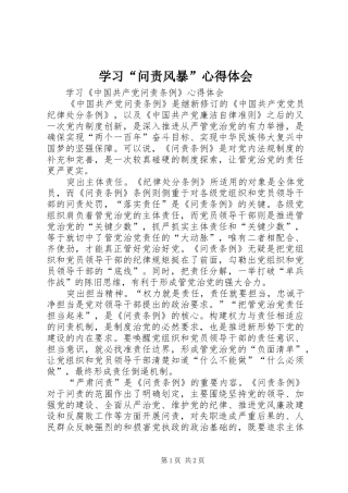 学习“问责风暴”体会心得3