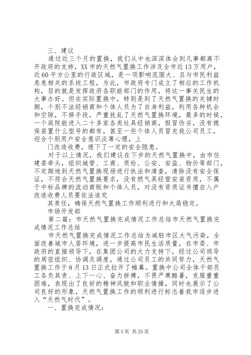 市天然气置换完成情况工作总结 _第3页