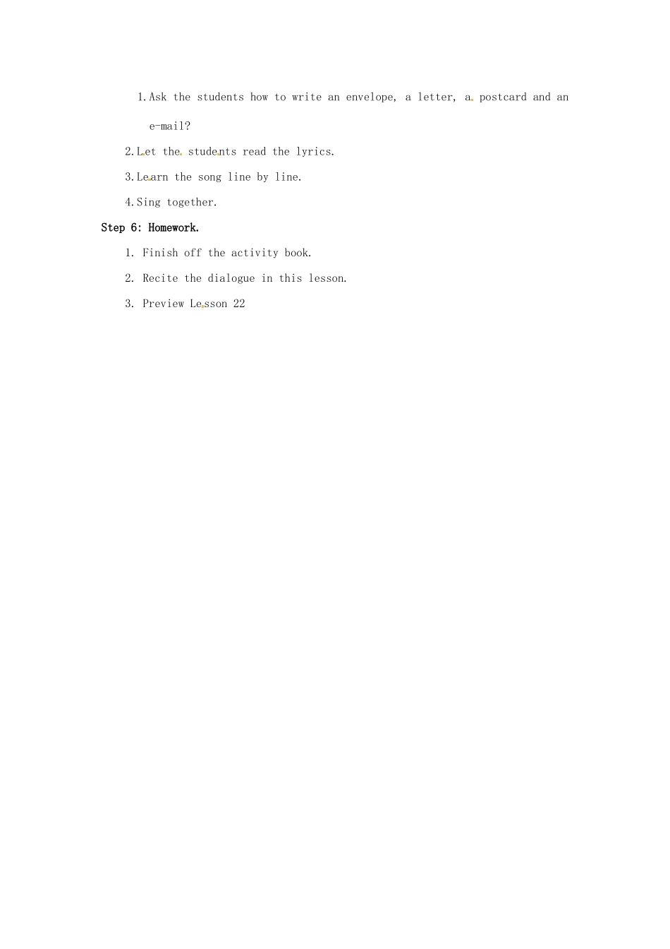 河南省濮阳市南乐县西邵中学七年级英语下册《Lesson 21 Sending an E-mail》教学设计 冀教版_第3页