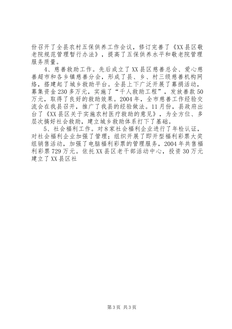 县民政工作总结 _第3页