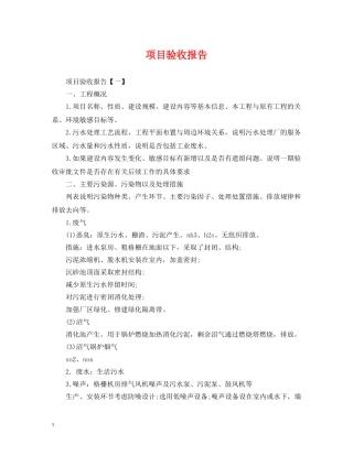 项目验收报告 